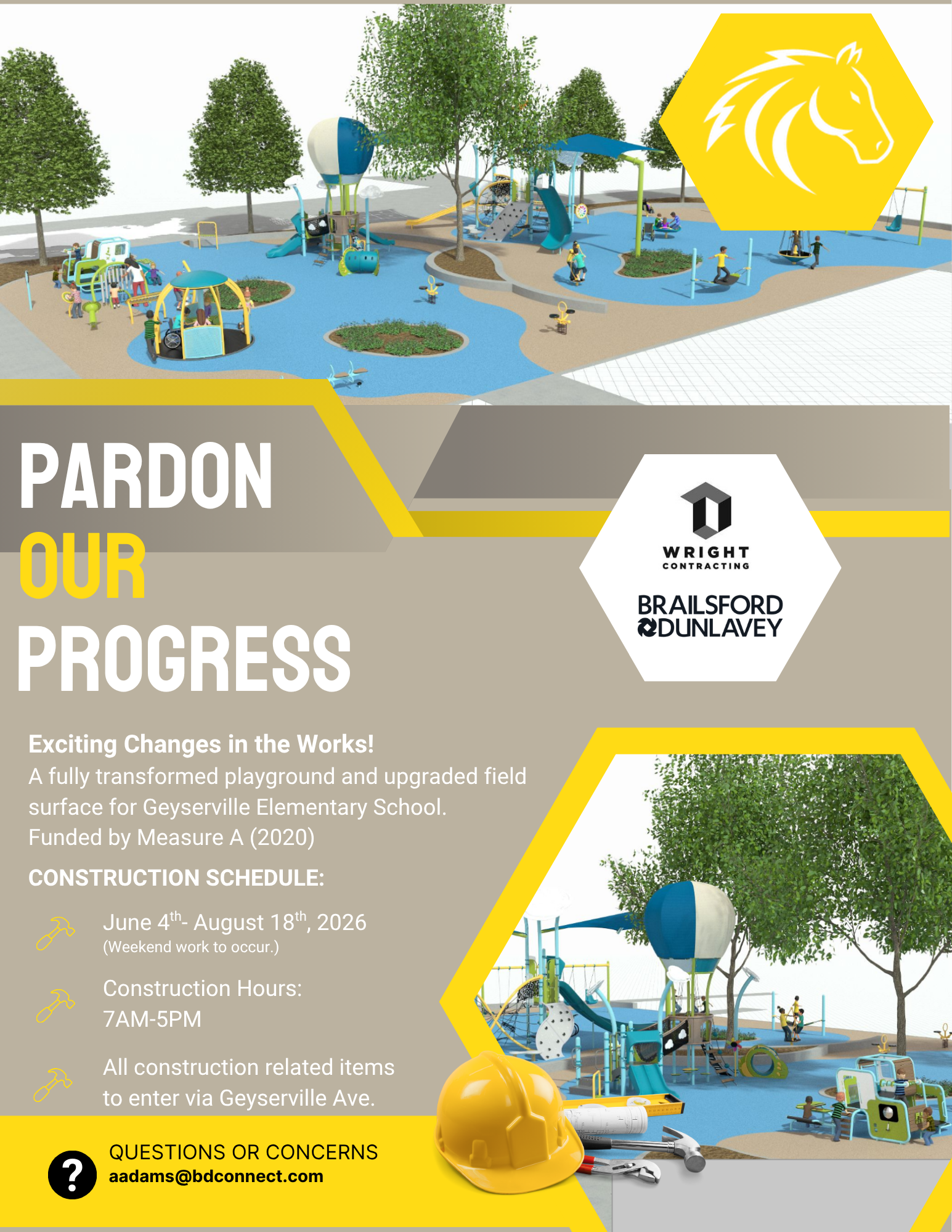 A fully transformed playground and upgraded field surface for Geyserville Elementary School